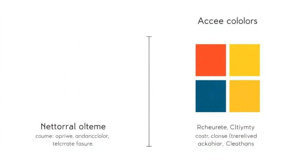 Градиенты цвета в интерьере: от нейтральных к ярким акцентам - иллюстрация