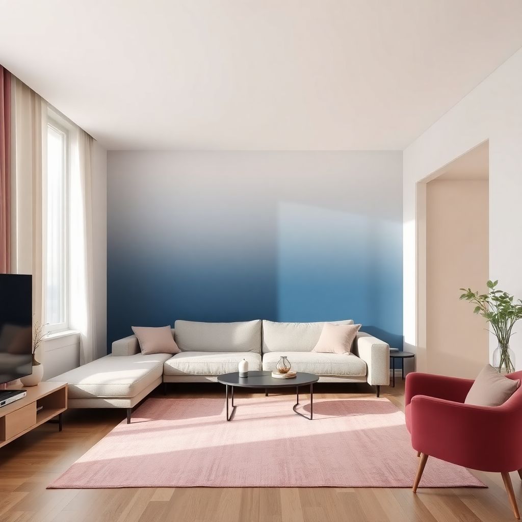 Градиенты цвета в интерьере: как перейти от нейтральных тонов к ярким акцентам