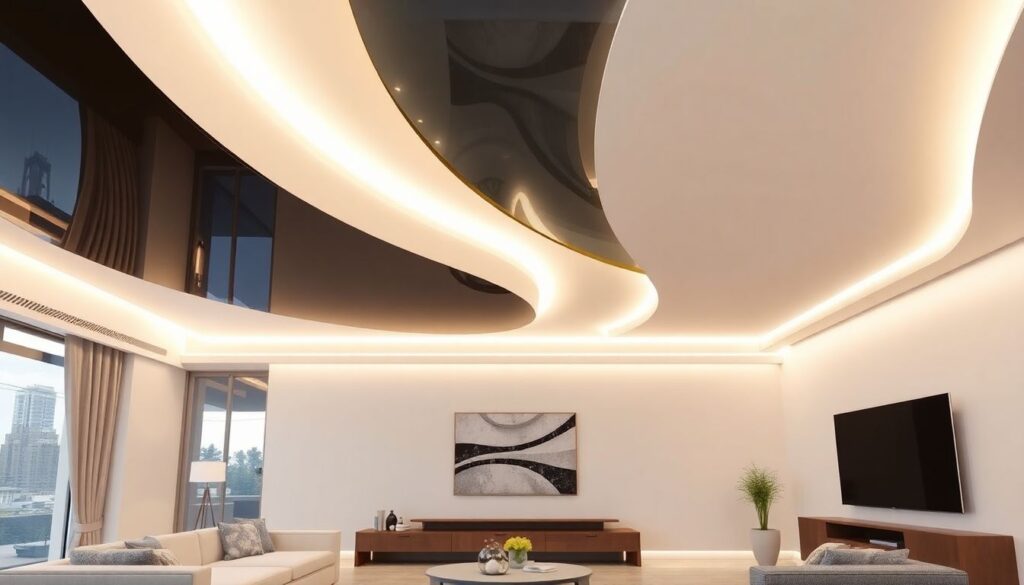 Комбинирование глянца и матовых фактур в дизайне - иллюстрация