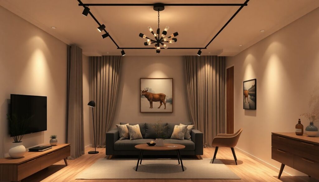 Освещение как дизайн-элемент: лампы, светильники, сценарии - иллюстрация