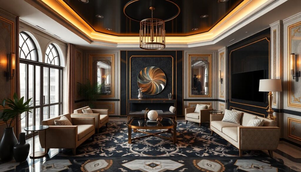 Интерьер под ар-деко: характерные черты и примеры - иллюстрация