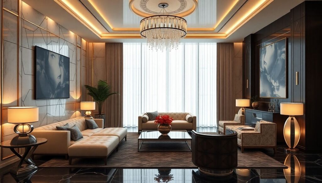 Интерьер под ар-деко: характерные черты и примеры - иллюстрация