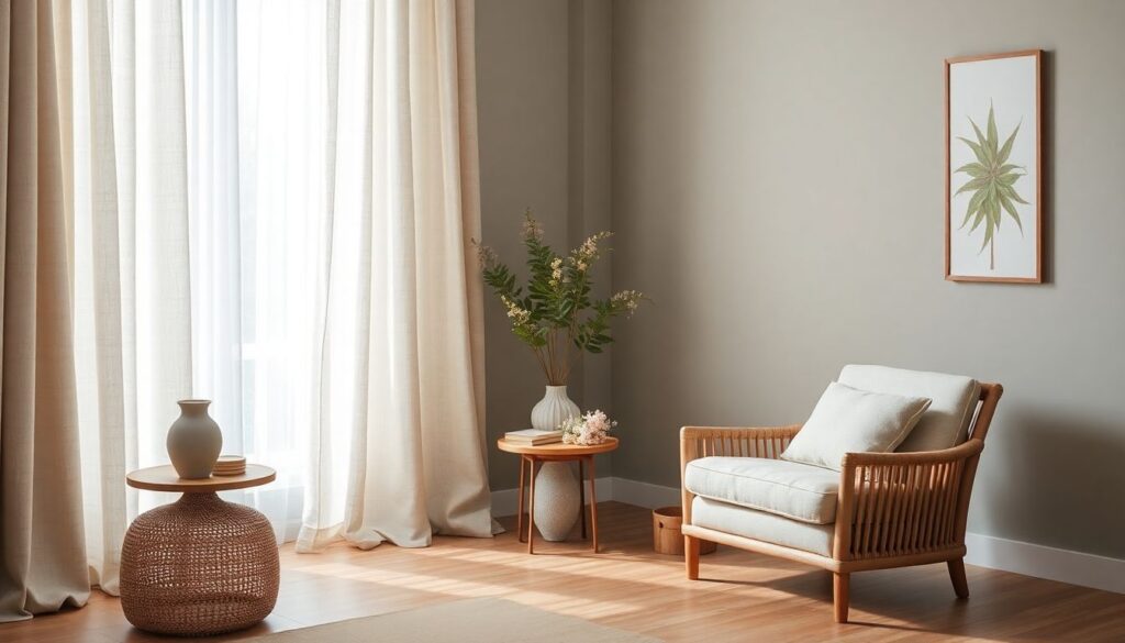 Натуральные материалы в интерьере: камень, дерево, лен - иллюстрация